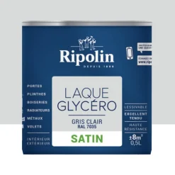 Laque Glycéro Ripolin Satin Gris Clair