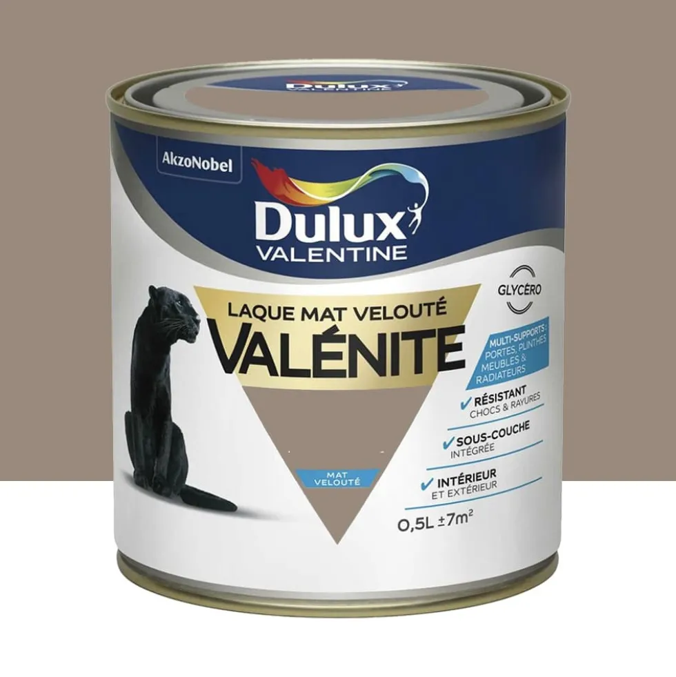 Laque mat velouté Dulux Valentine Valénite Taupe