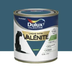 Laque satin Dulux Valentine Valénite Bleu paon