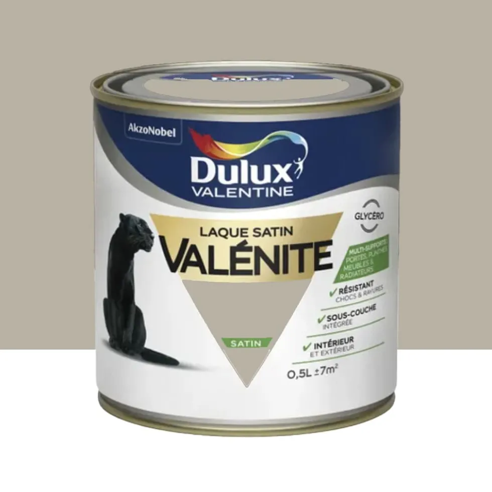 Laque satin Dulux Valentine Valénite Grain de Sable