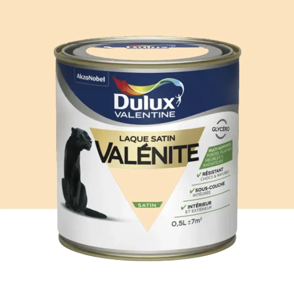 Laque satin Dulux Valentine Valénite Coquille d'oeuf