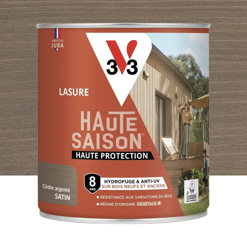 Lasure 8 ans V33 Haute Saison Cèdre argenté
