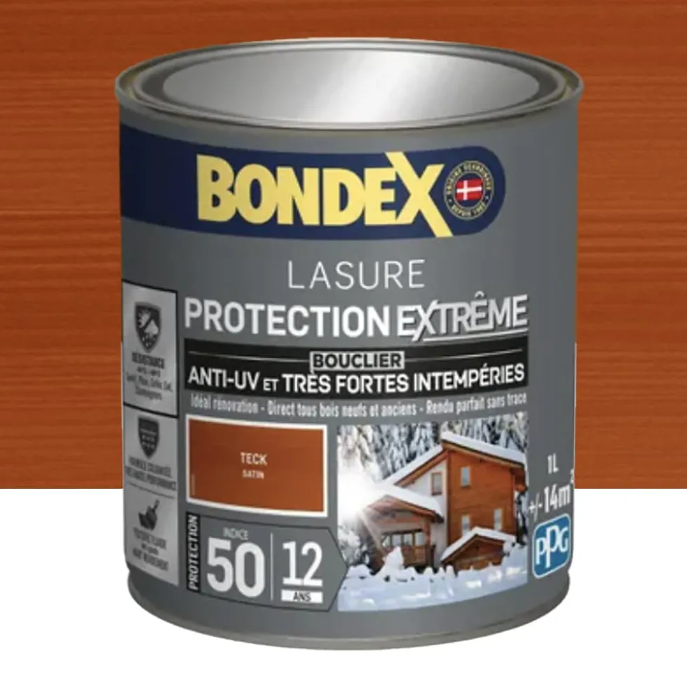 Lasure BONDEX Protection Extrême 12 ans Teck