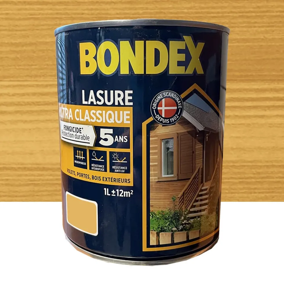 Lasure BONDEX Ultra Classique Fongicide 5 ans Chêne clair