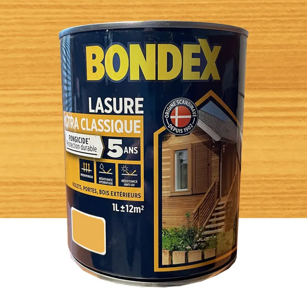 Lasure BONDEX Ultra Classique Fongicide 5 ans Chêne doré