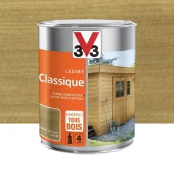 Lasure Classique 4 ans Adhérence Tous bois V33 Chêne naturel