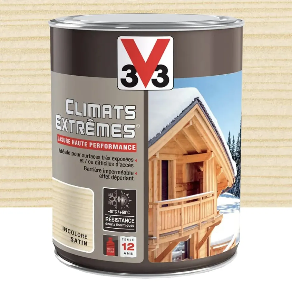 Lasure Climats Extrêmes 12ans Hautes performances V33 Incolore
