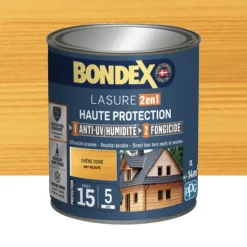 Lasure 2en1 BONDEX Haute Protection 5ans Chêne doré Mat velouté