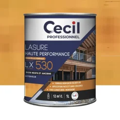 Lasure Haute Performance pour bois neufs & anciens CECIL LX530 Chêne doré