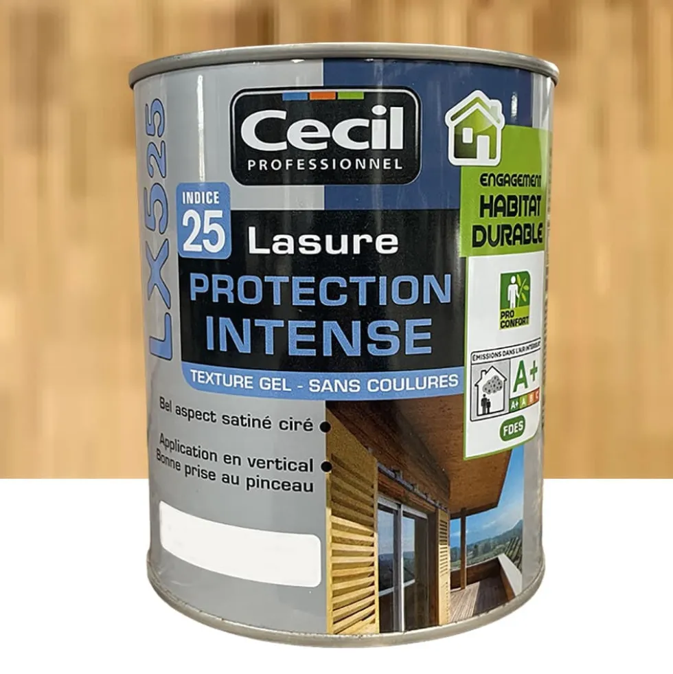 Lasure LX525 Protection Intense CECIL Chêne clair