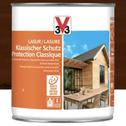 Lasure Protection Classique 4 ans V33 Chêne rustique