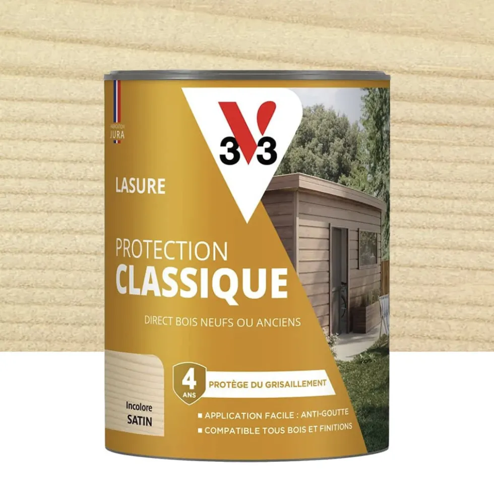 Lasure Protection Classique V33 4 ans Incolore