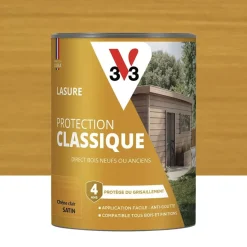 Lasure Protection Classique V33 4 ans Chêne clair