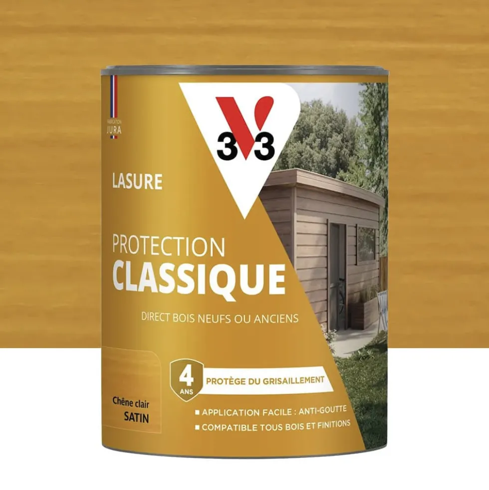 Lasure Protection Classique V33 4 ans Chêne clair