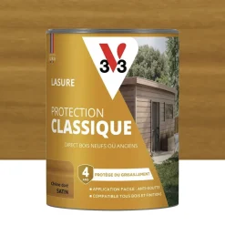 Lasure Protection Classique V33 4 ans Chêne doré