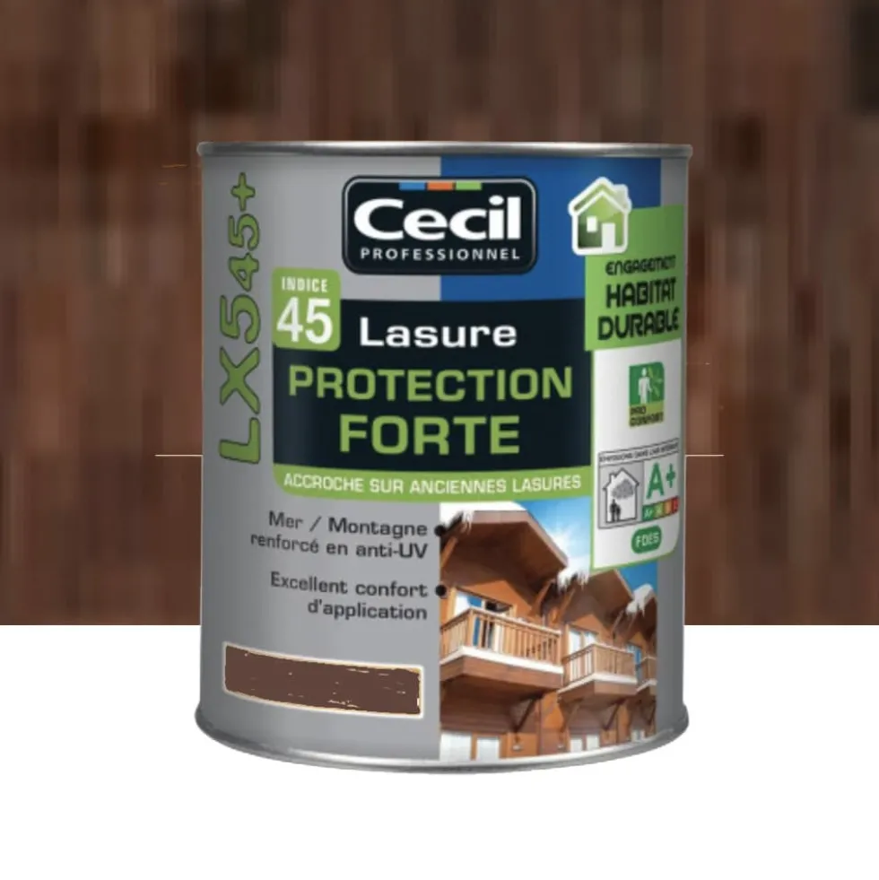 Lasure Protection Forte CECIL LX545+ Chêne ancien