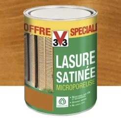 Lasure Satinée V33 Microporeuse Chêne moyen