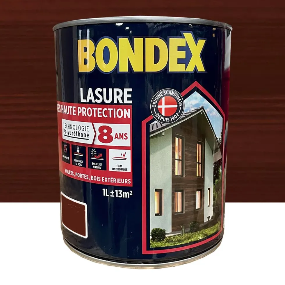 Lasure Très Haute Protection 8 ans BONDEX Polyuréthane Chêne rustique