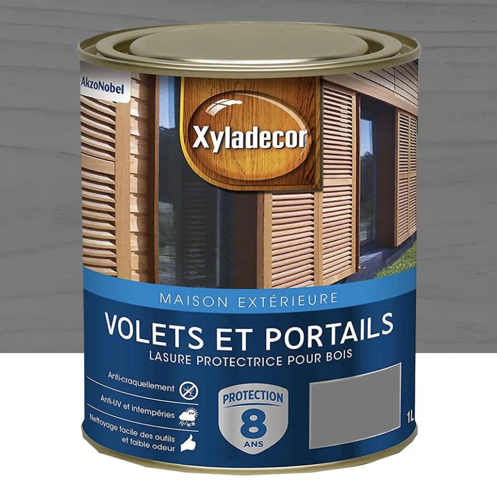 Lasure Xyladécor Volets & Portails 8ans Gris urbain