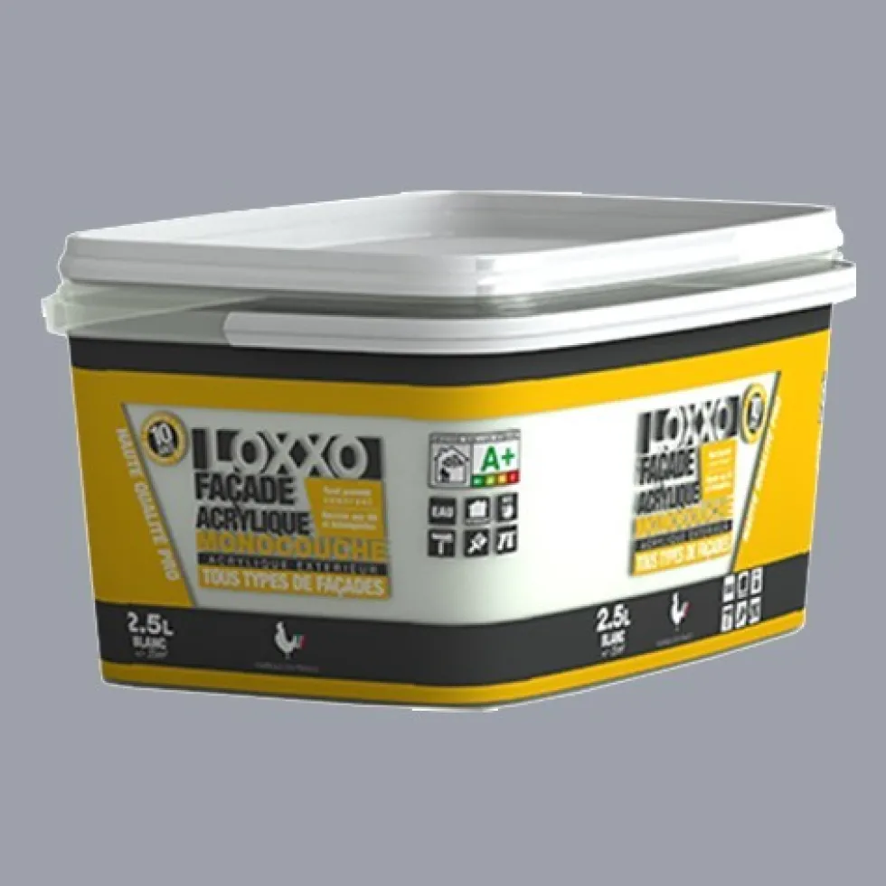 LOXXO Peinture Façade Acrylique 2,5L Ciment RAL 7040