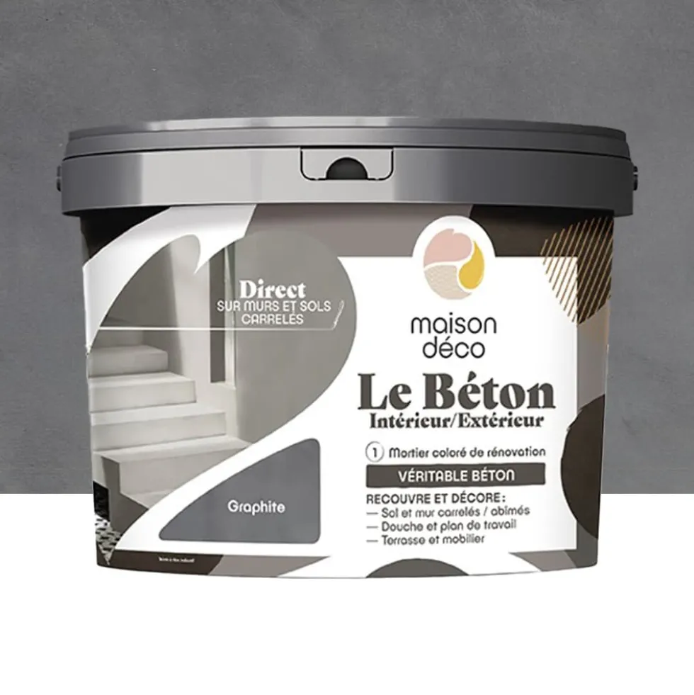 Mortier coloré MAISON DÉCO Le Béton Graphite
