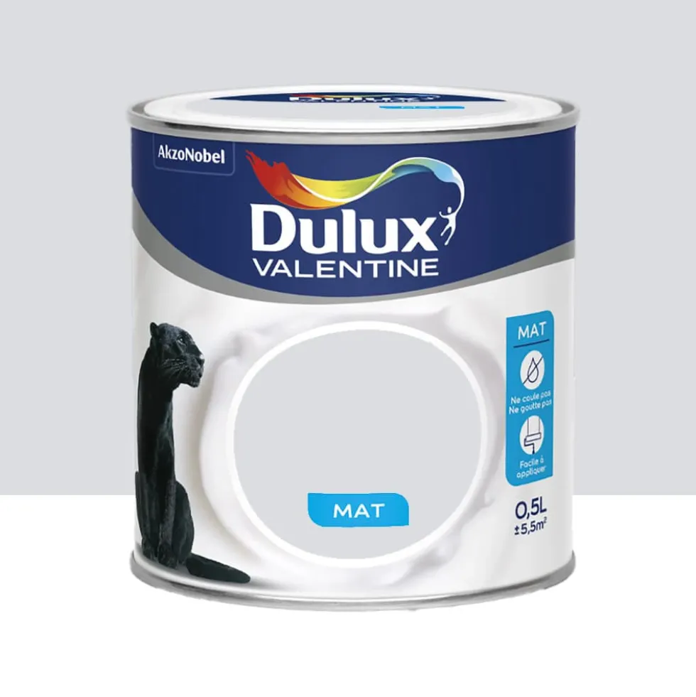 Peinture acrylique mat DULUX VALENTINE Crème de couleur Gris Tendance