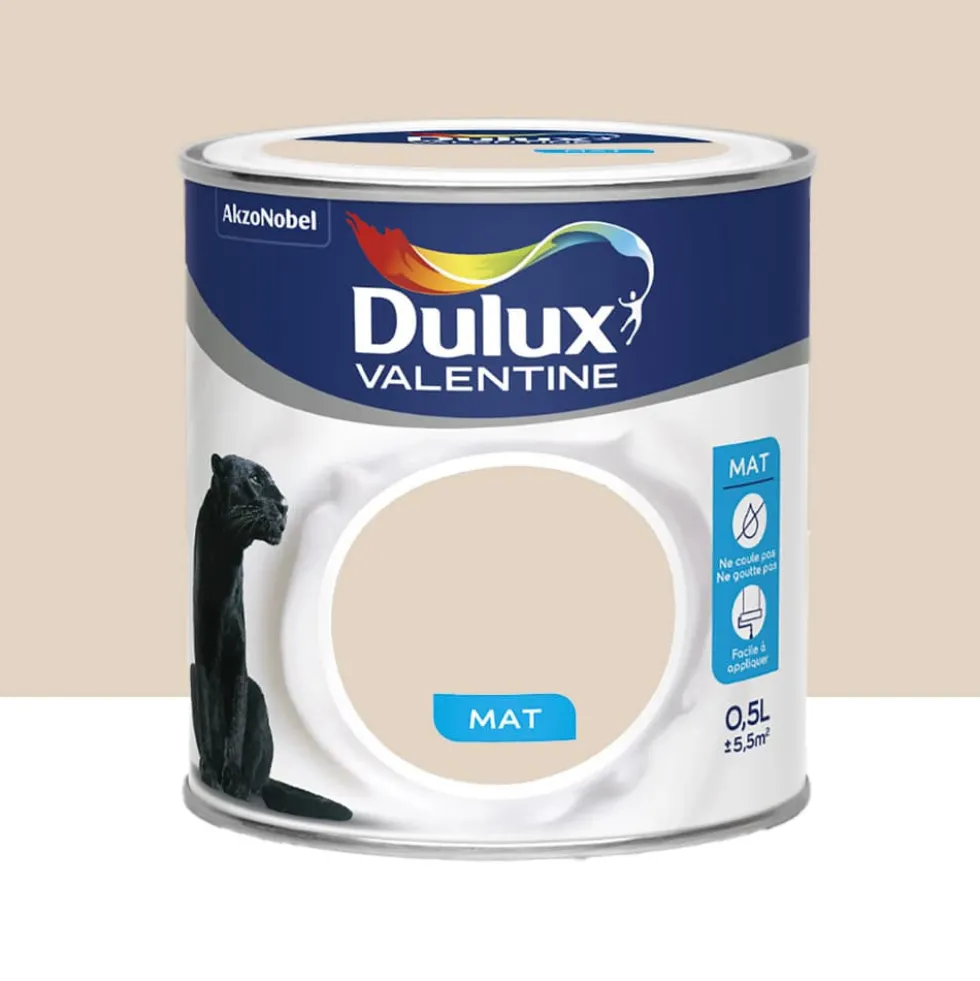 Peinture acrylique Mat DULUX VALENTINE Crème de couleur Caravane des sables