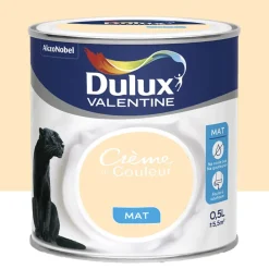 Peinture acrylique mat DULUX VALENTINE Crème de couleur Coquille d'oeuf
