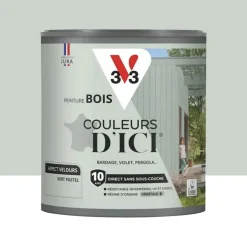 Peinture Acrylique pour Bois Extérieurs 10 ans V33 Couleurs d'ICI Velours Vert pastel
