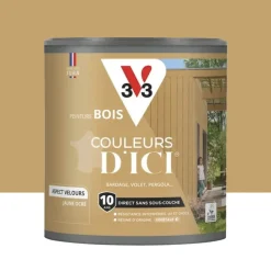 Peinture Acrylique pour Bois Extérieurs 10 ans V33 Couleurs d'ICI Velours Jaune ocré