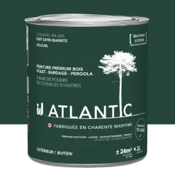 Peinture acrylique pour boiseries extérieures ID Atlantic Vert sapin Biarritz Velours