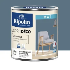 Peinture acrylique RIPOLIN Esprit Déco Mat Bleu madura