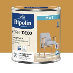 Peinture acrylique RIPOLIN Esprit Déco Mat Jaune ambré