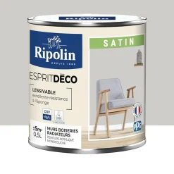 Peinture acrylique RIPOLIN Esprit Déco Satin Gris cétus