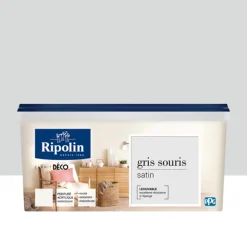 Peinture acrylique RIPOLIN Esprit Déco Satin Gris souris