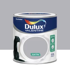 Peinture acrylique satin DULUX VALENTINE Crème de couleur Gris d'orage