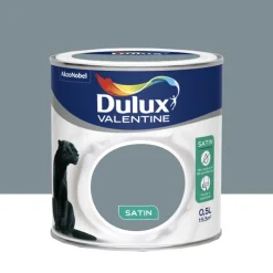Peinture acrylique satin DULUX VALENTINE Crème de couleur Bleu gris