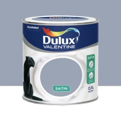 Peinture acrylique satin DULUX VALENTINE Crème de couleur Lune cendrée