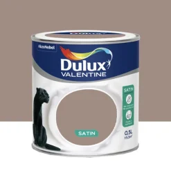 Peinture acrylique satin DULUX VALENTINE Crème de couleur Taupe