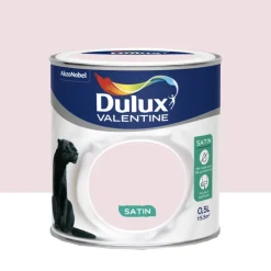 Peinture acrylique satin DULUX VALENTINE Crème de couleur Bouton de rose