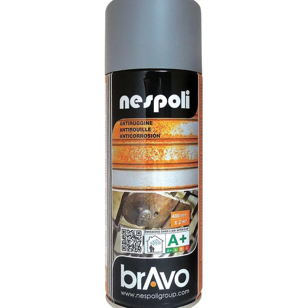 Peinture Aérosol Antirouille NESPOLI - Gris (180605)