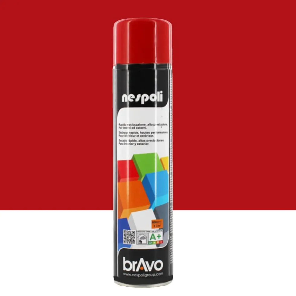 Peinture Aérosol BRAVO NESPOLI - Rouge Feu (600ml)