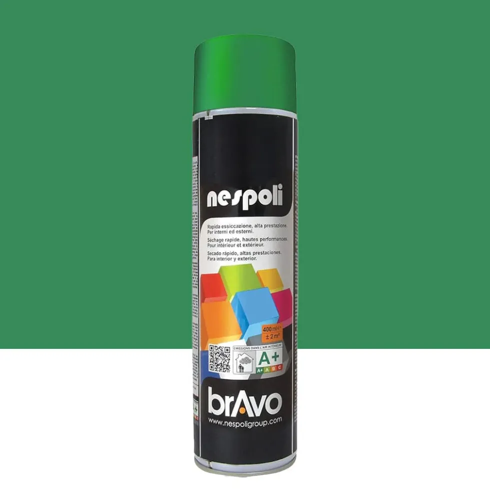 Peinture Aérosol BRAVO NESPOLI - Vert Jardin (600ml)