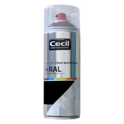 Peinture Aérosol Cécil Professionnel PA RAL - Noir Mat (RAL 9005)