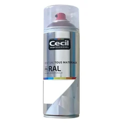 Peinture Aérosol Cécil Professionnel PA RAL - Blanc Brillant (RAL 9016)