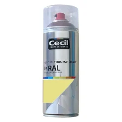Peinture Aérosol Cécil Professionnel PA RAL - Ivoire satin (RAL 1015)