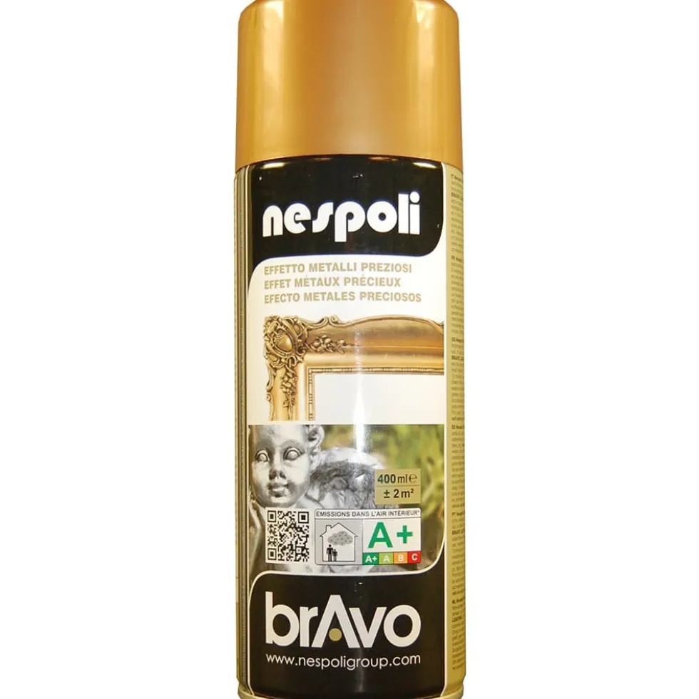 Peinture Aérosol Effet Métaux Précieux NESPOLI - Or antique (180029)
