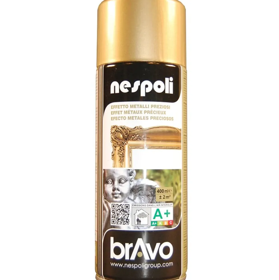 Peinture Aérosol Effet Métaux Précieux NESPOLI - Or (180028)
