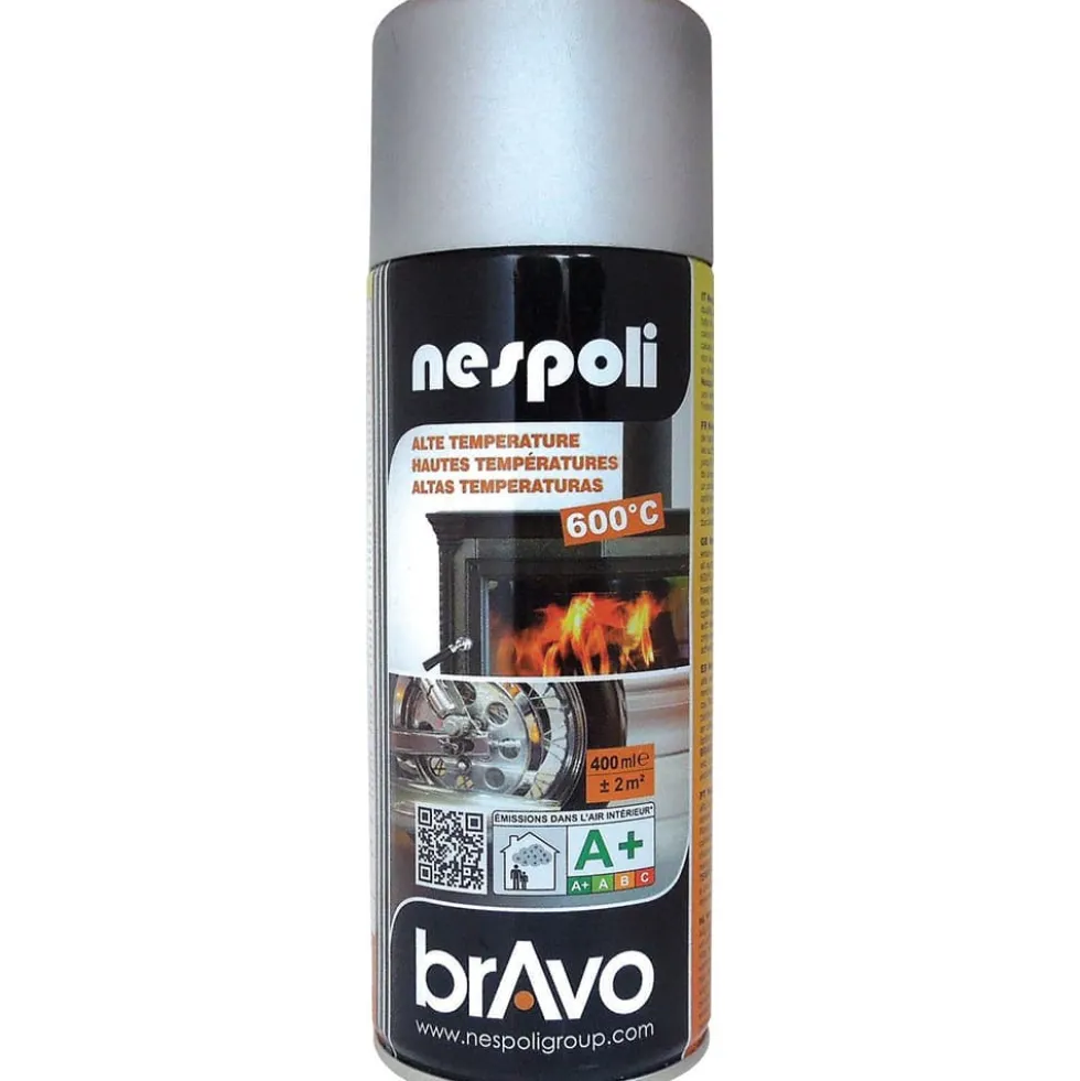 Peinture Aérosol Hautes Températures NESPOLI - Aluminium (180603)
