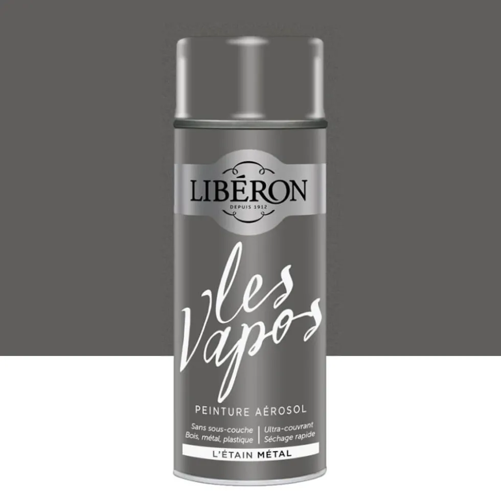 Peinture aérosol LIBÉRON Les Vapos Métal L'Etain